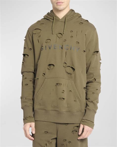 givenchy hoodie double layer|Givenchy Men's Destroyed Double.